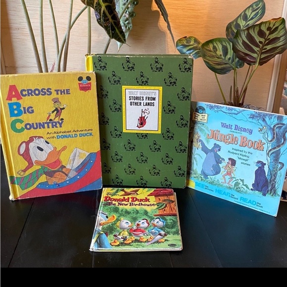 Disney Other - VINTAGE DISNEY Book & Record Lot - Donald Duck / Jungle Book / Alphabet